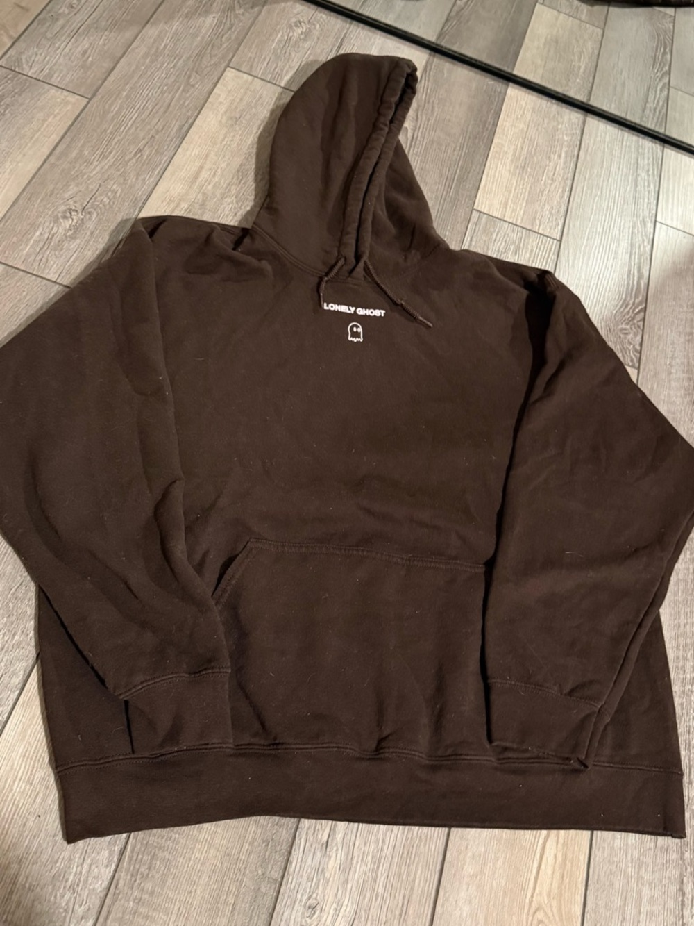 LONELY GHOST Brown Text Me When You Get Home Hoodie